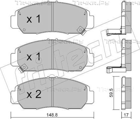 Тормозные колодки fri.tech. для Honda Stream I 2001-2006. Артикул 478.0