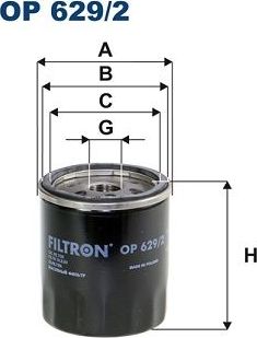 Масляный фильтр Filtron. Артикул OP 629/2