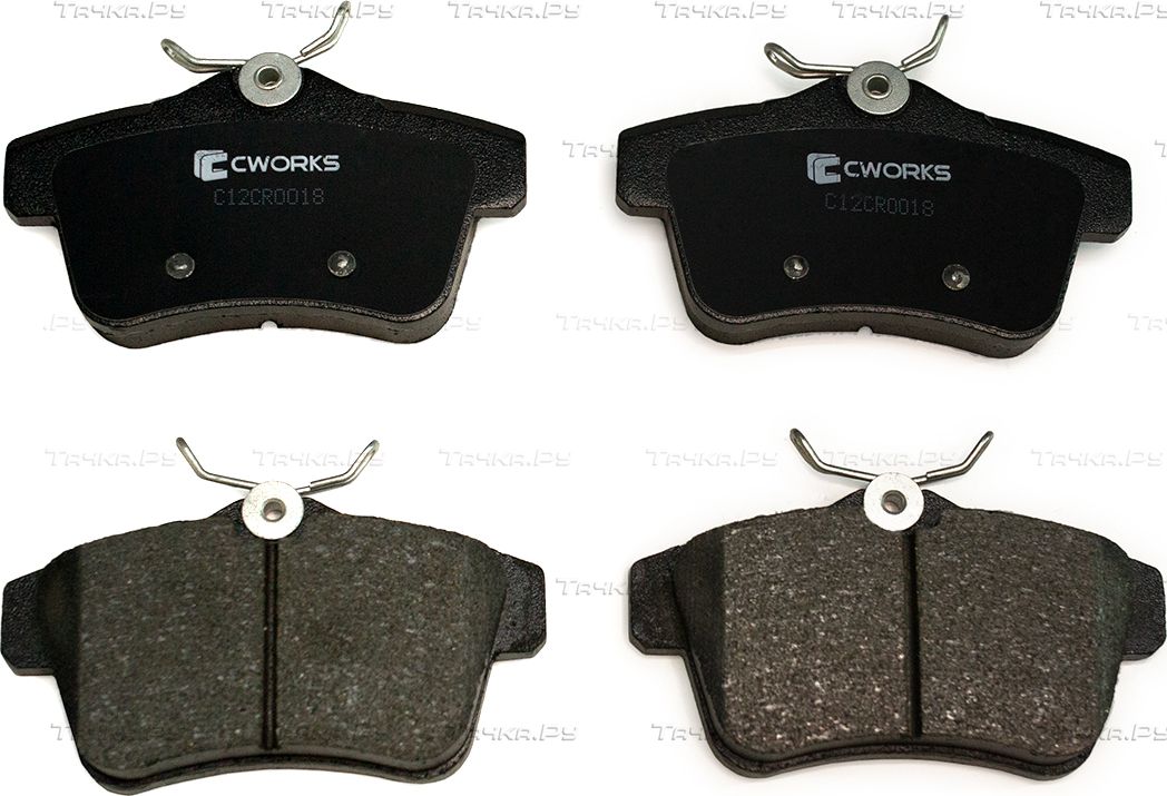 Тормозные колодки Cworks задние для Citroen C4 II 2009-2026. Артикул C12CR0018