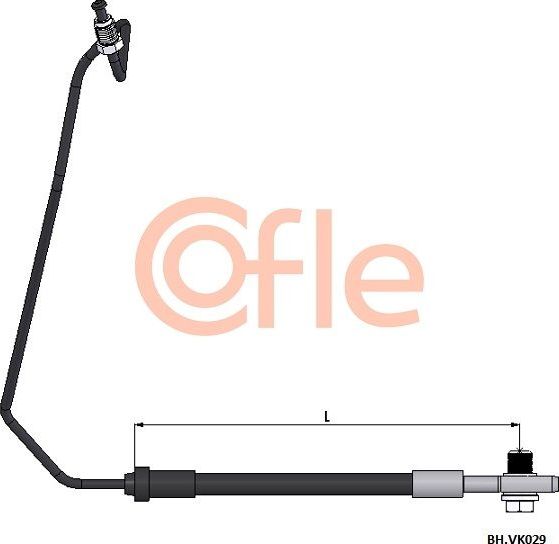 Тормозной шланг Cofle задний правый для Skoda Superb I 2001-2008. Артикул 92.BH.VK029
