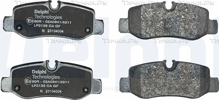 Тормозные колодки Delphi (Low-Metallic). Артикул LP3139