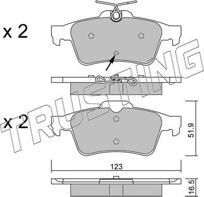 Тормозные колодки Trusting. Артикул 346.2