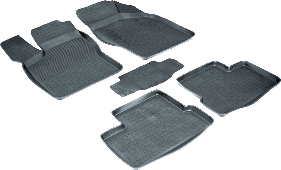 Коврики резиновые Seintex с высоким бортиком для салона Daewoo Nexia 2003-2008. Артикул 01235