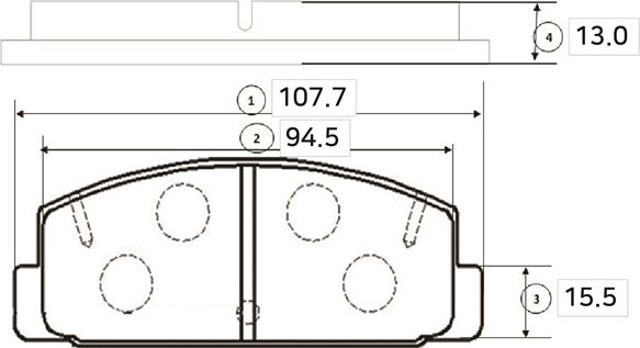Тормозные колодки CTR задние для Mazda Premacy I (CP) 2001-2005. Артикул GK0695