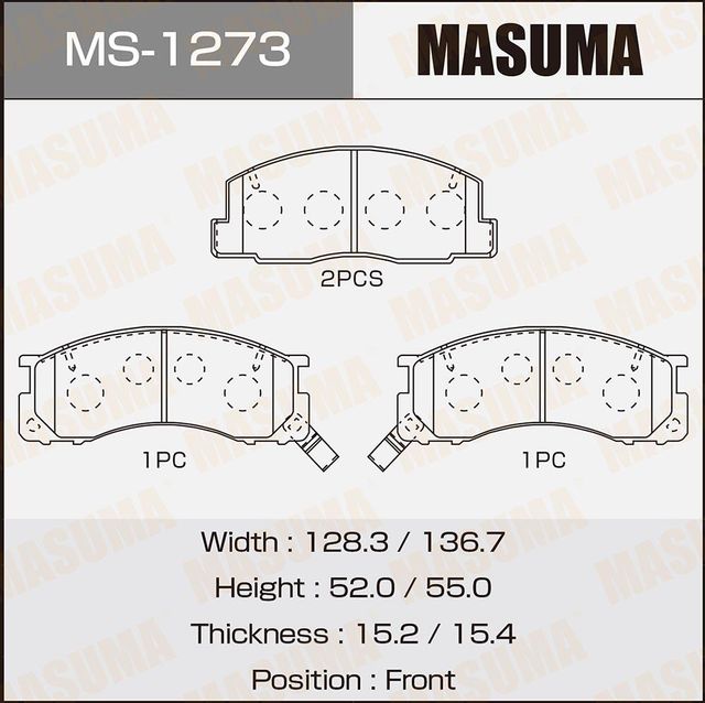 Тормозные колодки Masuma. Артикул MS-1273