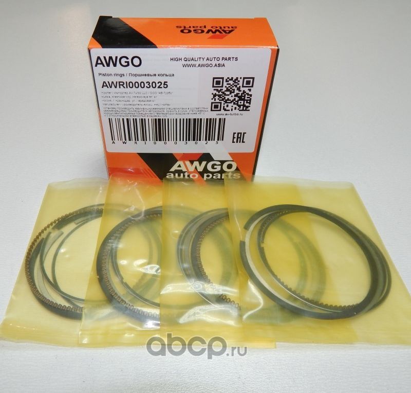 Компл. колец 0,25 на 4 поршня AWRI0003025 (Awgo). Артикул AWRI0003025