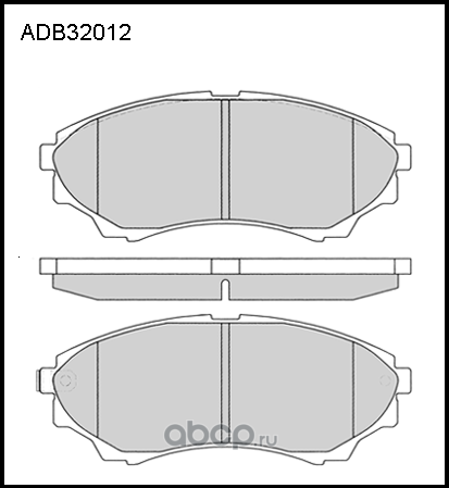Колодки тормозные дисковые | перед | (Allied Nippon). Артикул ADB32012