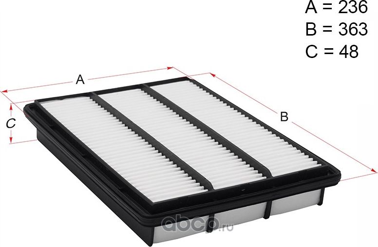 Фильтр воздушный MITSUBISHI PAJERO/MONTER 99 (Hosu). Артикул HSAF0021