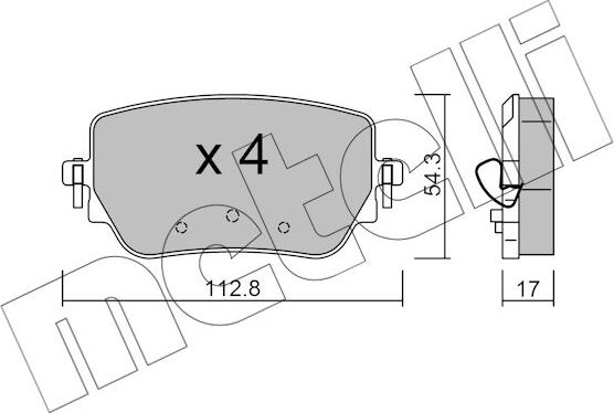 Тормозные колодки Metelli. Артикул 22-1196-0