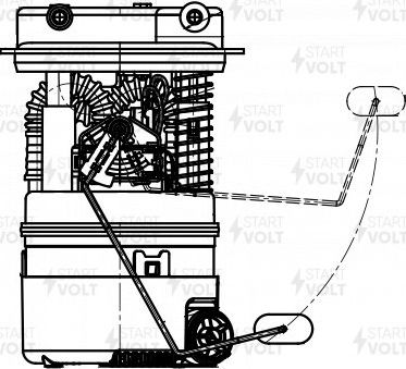 Бензонасос (топливный насос) StartVOLT для Lada Largus I 2016-2026. Артикул SFM 0113