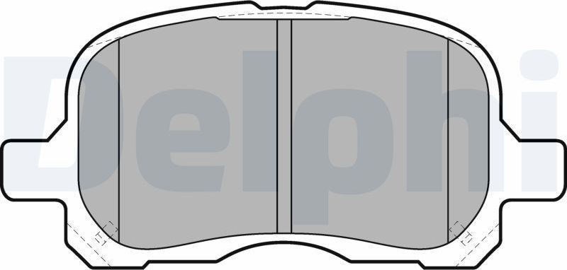Тормозные колодки Delphi (Semi-Metallic). Артикул LP1302