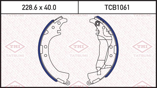 Колодки тормозные TOYOTA RAV4 94- задн. (Tatsumi). Артикул TCB1061