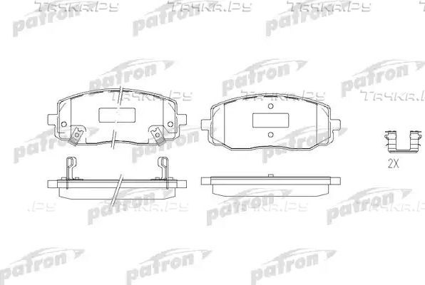 Тормозные колодки Patron передние для Kia Picanto I 2004-2011. Артикул PBP1783