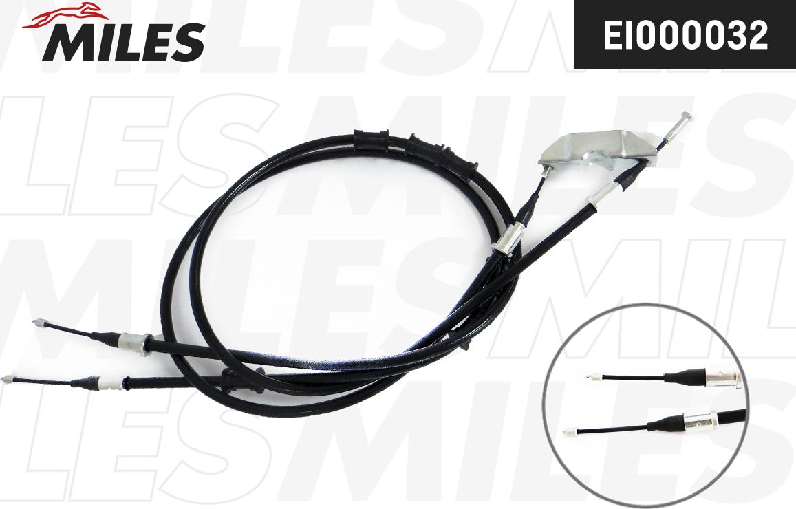 Трос ручника (тросик ручного тормоза) Miles. Артикул EI000032