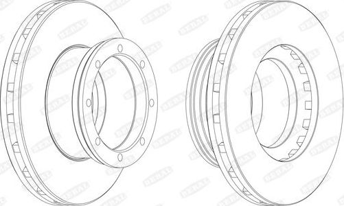 Тормозной диск BERAL задний для Mercedes-Benz Atego 2 2004-2014. Артикул BCR190A