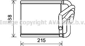 Радиатор отопителя (печки) AVA. Артикул KA6273