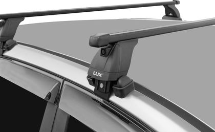Багажник на крышу LUX креп. за дверные проемы для Hyundai Elantra VI седан 2018-2020 (Прямоугольные дуги). Артикул 791644-846097-790289