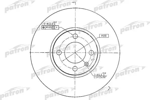 Тормозной диск Patron. Артикул PBD1532