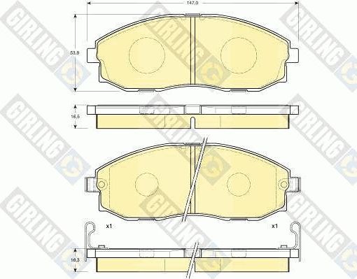 Тормозные колодки Girling. Артикул 6132019