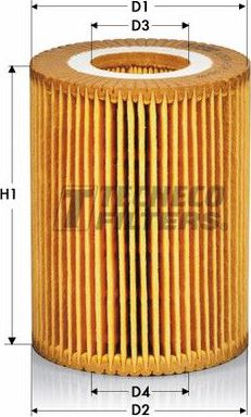 Масляный фильтр Tecneco Filters для Skoda Fabia II 2006-2014. Артикул OL0233E