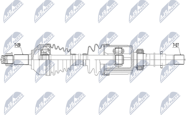 Полуось (привод в сборе, приводной вал) NTY. Артикул NPW-NS-062