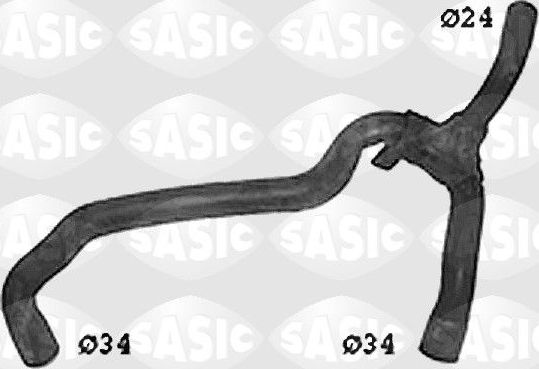 Патрубок системы охлаждения (радиатора) Sasic левый нижний для Citroen Xantia I 1993-2003. Артикул SWH0290