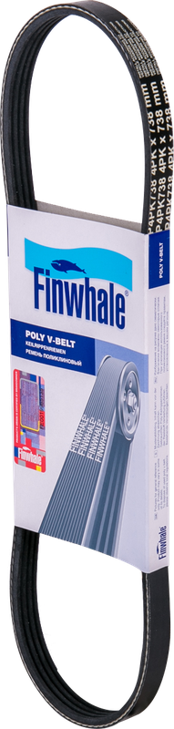 Приводной ремень поликлиновой Finwhale для Chevrolet Spark II 2005-2010. Артикул BP4PK738