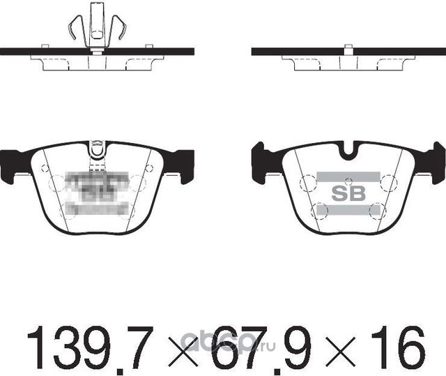 Тормозные колодки Sangsin Hi-Q. Артикул SP2213
