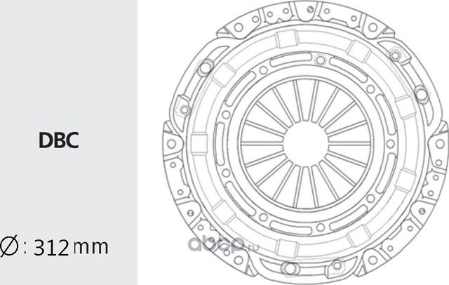 Корзина сцепления HYUNDAI HD65,72,78,County дв.D4DB,D4DD,D4GA (300мм) VALEO PHC. Артикул HDC57