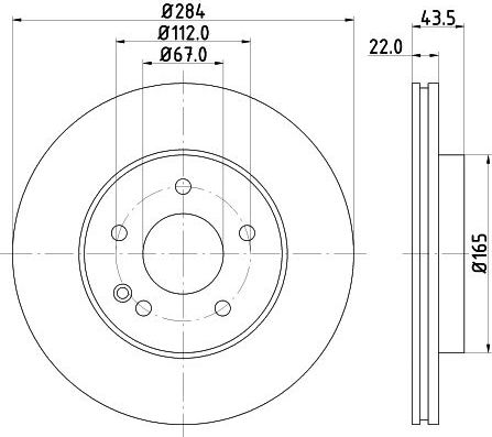Тормозной диск Mintex передний для Mercedes-Benz C-Класс I (W202) 1993-2001. Артикул MDC741