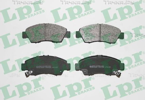Тормозные колодки LPR передние для Honda Jazz I 2002-2008. Артикул 05P558