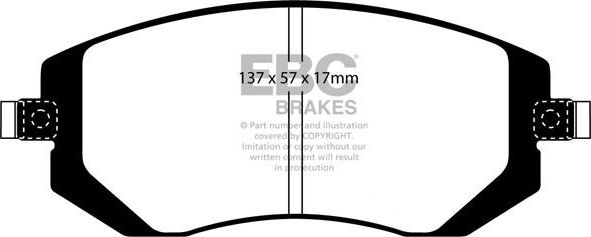 Тормозные колодки EBC Brakes. Артикул DP31661C