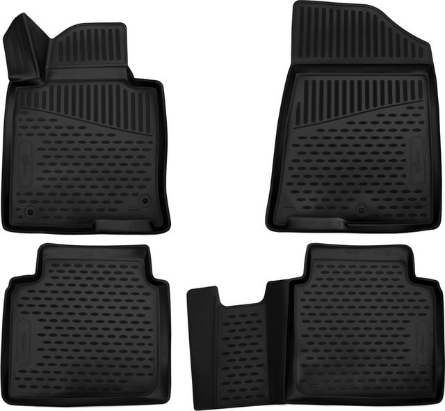 Коврики 3D Format c повышенной износостойкостью для салона Hyundai Sonata VI YF седан 2009-2017. Артикул FORMAT.3D2066210