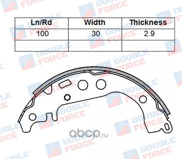 Колодки тормозные барабанные (Double Force) Double Force. Артикул DFS8673