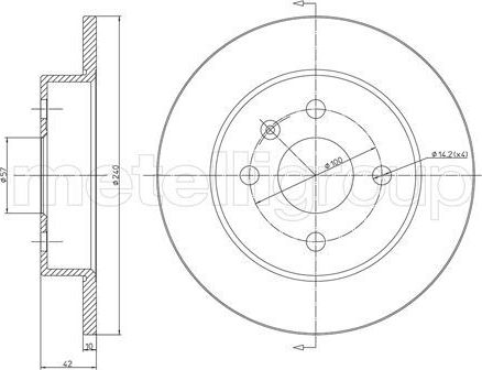 Тормозной диск Trusting задний для Chevrolet Corsa 1994-2002. Артикул DF225