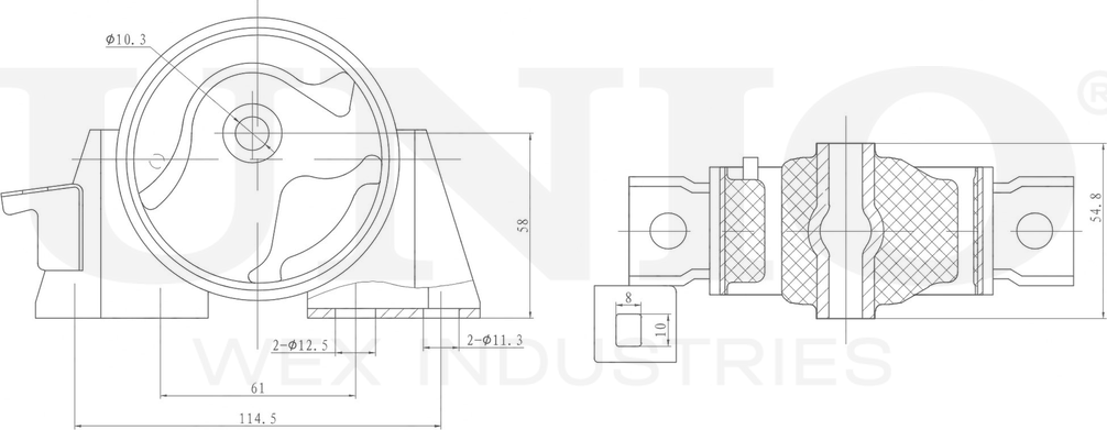 Опора двигателя (Unio). Артикул RMP-15082