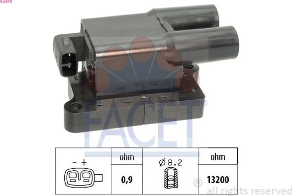 Катушка зажигания Facet Made in Italy - OE Equivalent. Артикул 9.6479