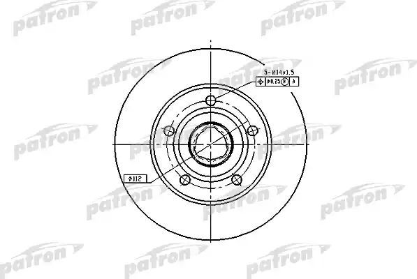 Тормозной диск Patron задний для Audi A4 I (B5) 1994-2001. Артикул PBD2771