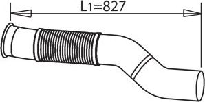 Гофра глушителя Dinex. Артикул 56259