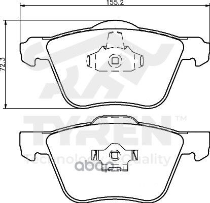 Дисковые тормозные колодки (Tyren). Артикул TYR1220151