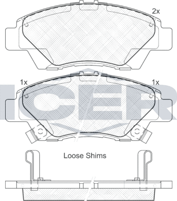 Тормозные колодки Icer. Артикул 181906