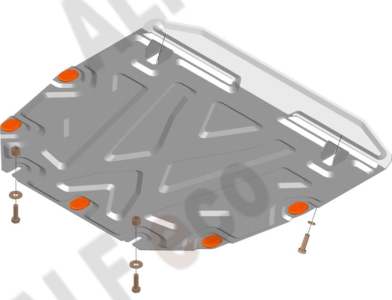 Защита алюминиевая Alfeco для картера и КПП Honda CR-V IV до рестайлинга 2012-2015. Артикул ALF.09.28al