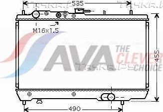 Радиатор охлаждения двигателя AVA ** CLEVER FIT **. Артикул KA2066