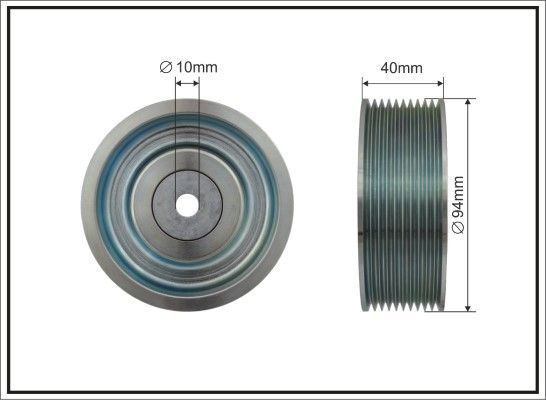 Направляющий (ведущий) ролик приводного поликлинового ремня Caffaro. Артикул 500612