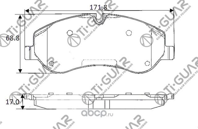 Тормозные колодки (TI-Guar). Артикул TG0667W