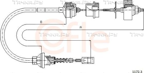 Трос сцепления Cofle для Citroen Jumper I 1994-2002. Артикул 1172.3