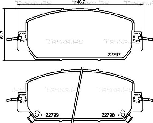 Тормозные колодки Nisshinbo. Артикул NP8054