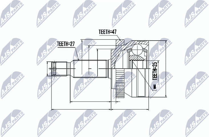 Шрус наружный (граната) NTY. Артикул NPZ-HY-531