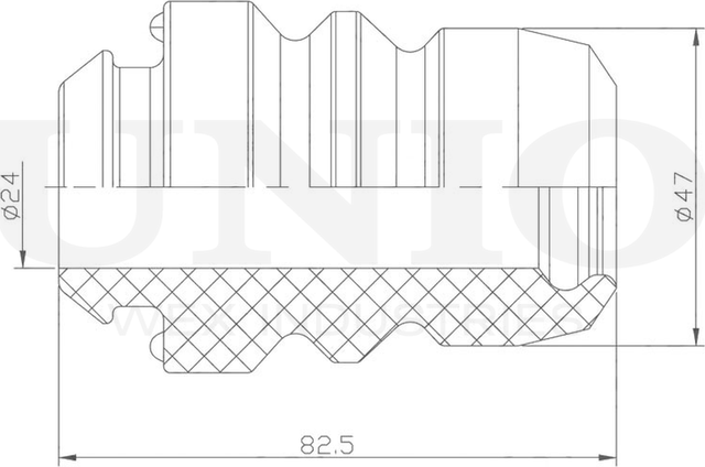Отбойник амортизатора (Unio). Артикул DUC-40018