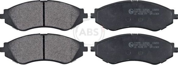 Тормозные колодки ABS передние для Daewoo Lanos 1997-2008. Артикул 37055